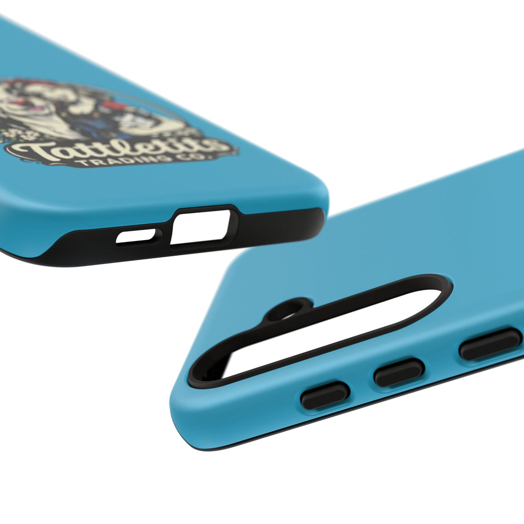 Phone Case — Retro 'Tuffellets' Logo Pattern on Teal