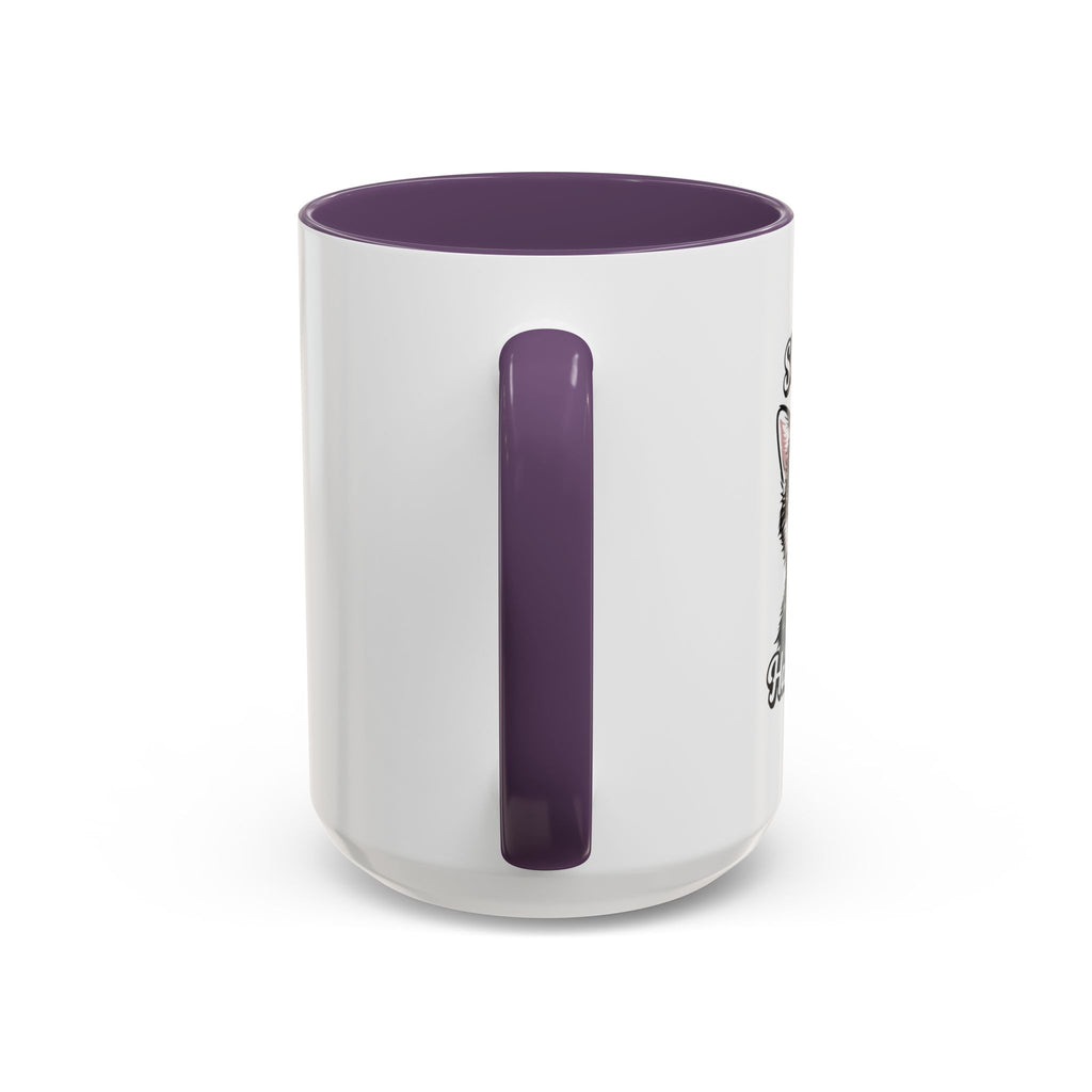 Cat Lover Accent Coffee Mug — Cute Staring Cat Design (11/15 oz)