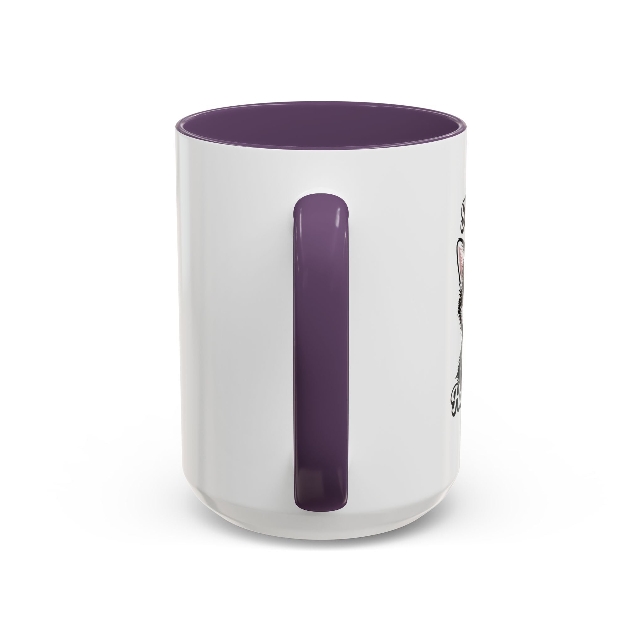 Cat Lover Accent Coffee Mug — Cute Staring Cat Design (11/15 oz)