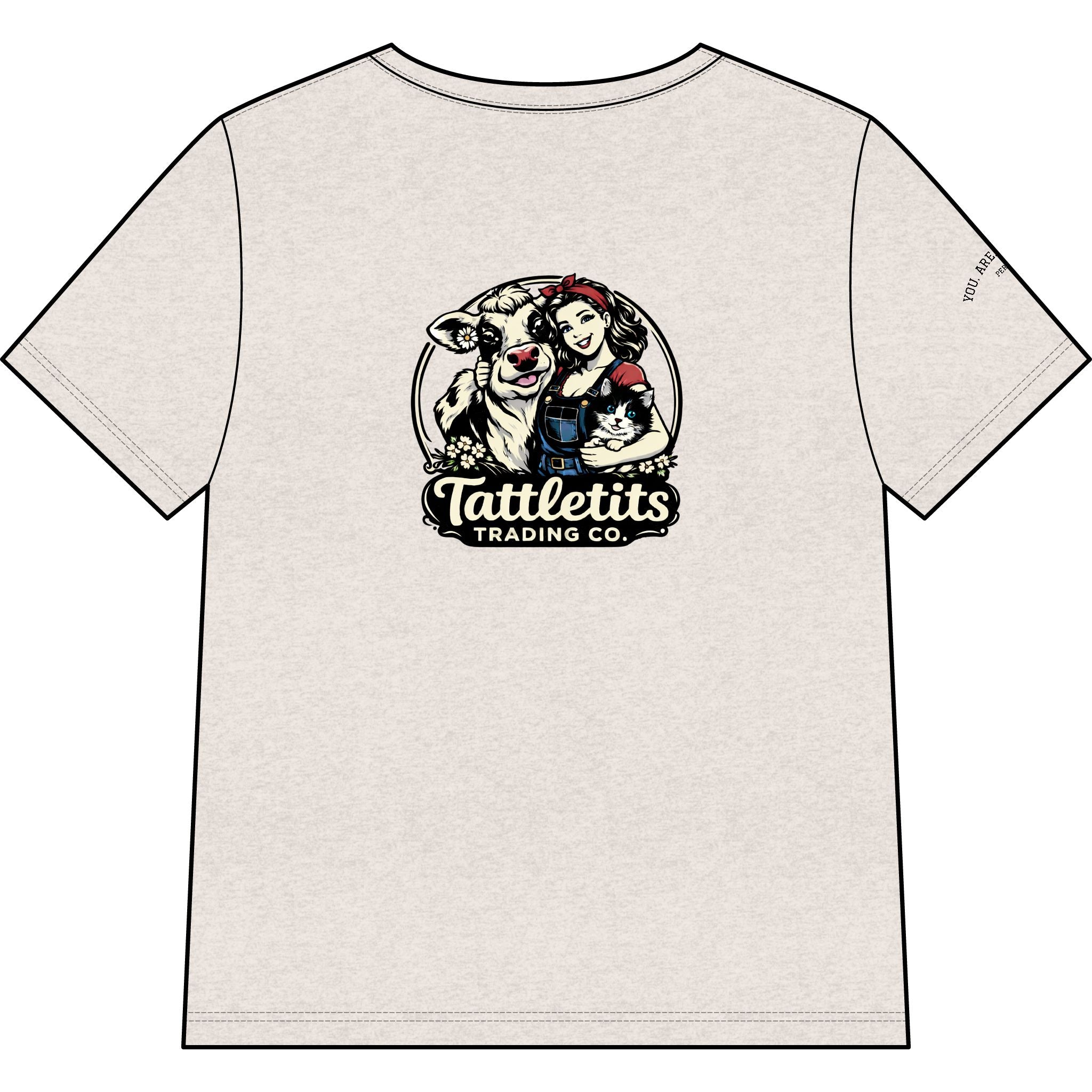 T-Shirt — Tattletits Trading Co. Retro Cowgirl & Cow Graphic Tee