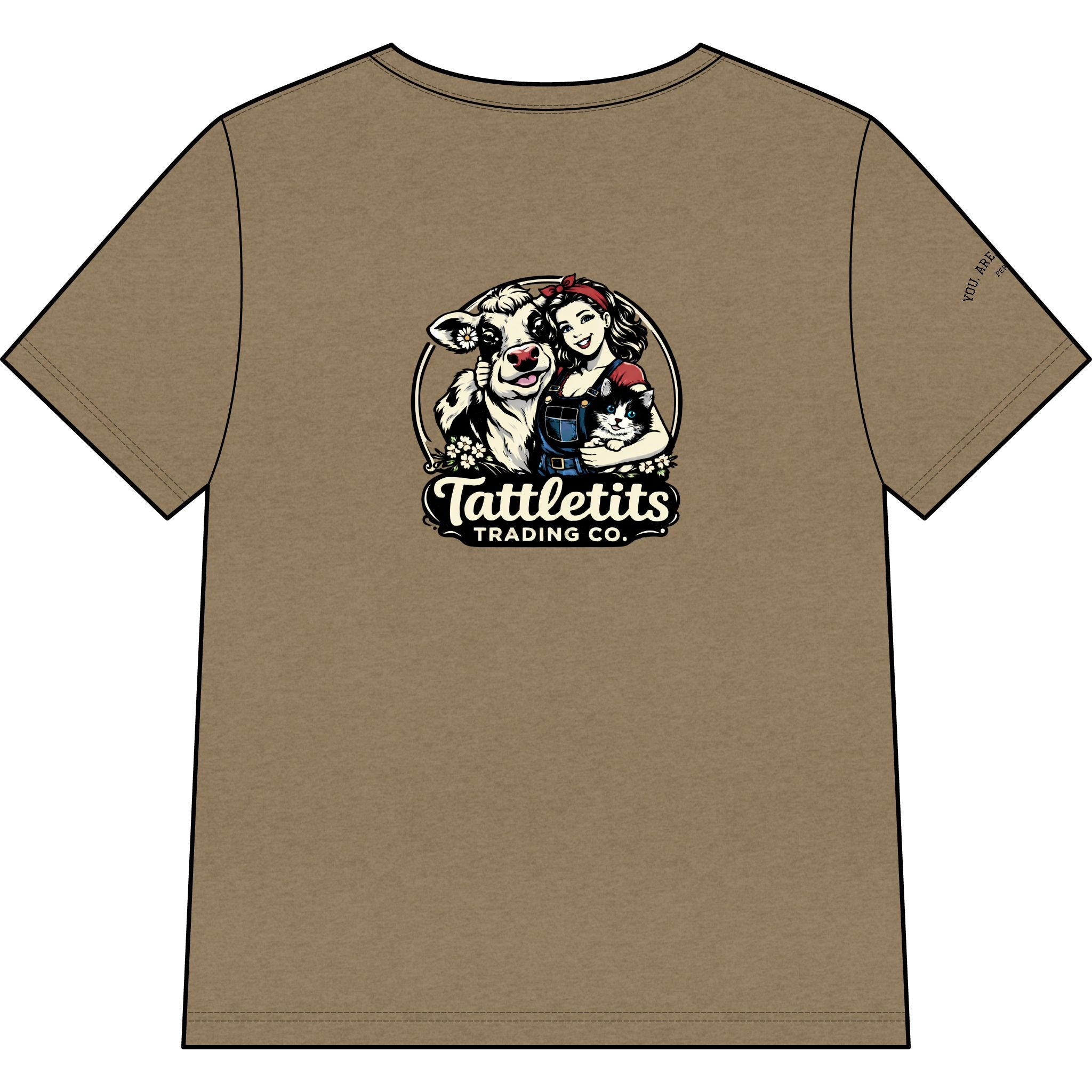 T-Shirt — Tattletits Trading Co. Retro Cowgirl & Cow Graphic Tee