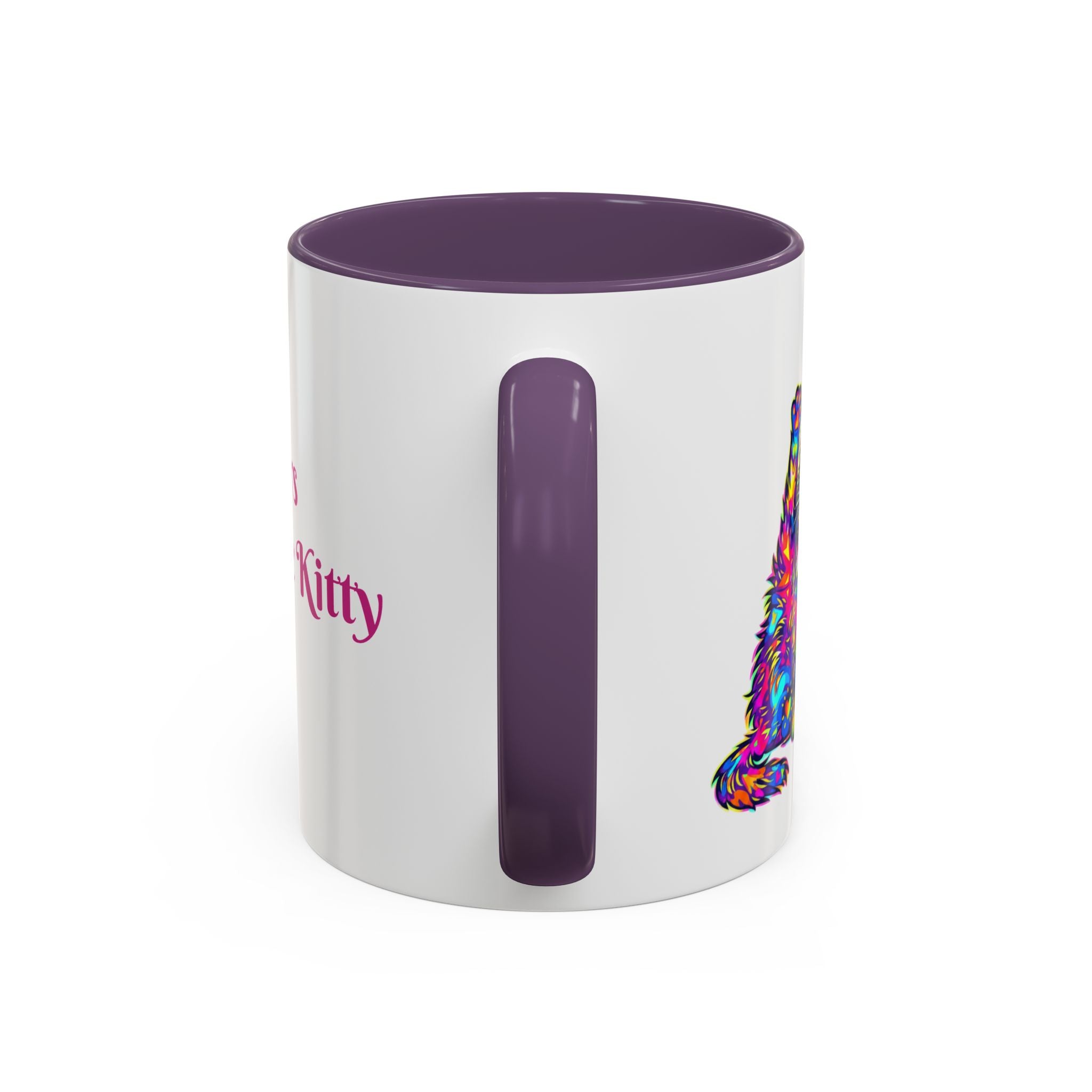 Cat Lover Coffee Mug — "Well lick my whiskers and call me Kitty" Accent Mug
