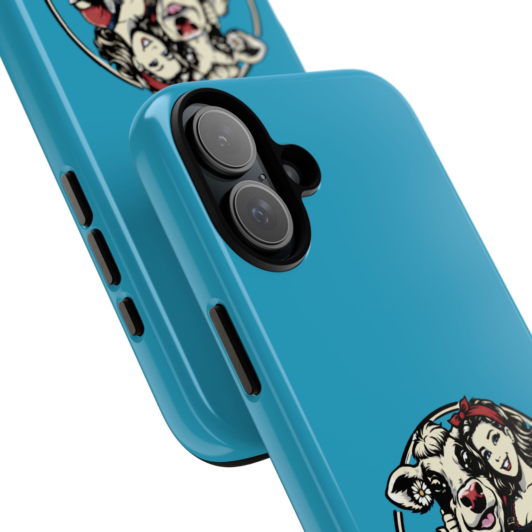 Phone Case — Retro 'Tuffellets' Logo Pattern on Teal