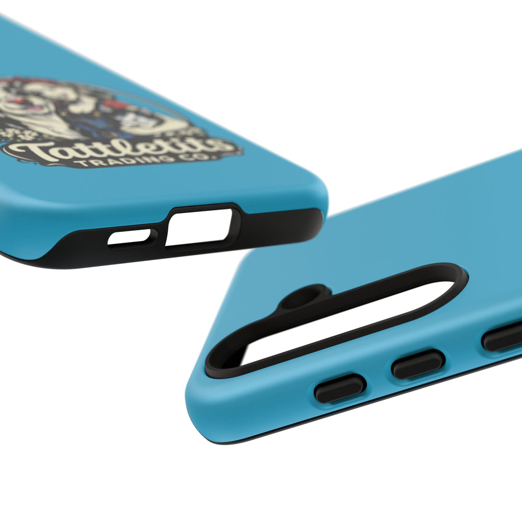 Phone Case — Retro 'Tuffellets' Logo Pattern on Teal