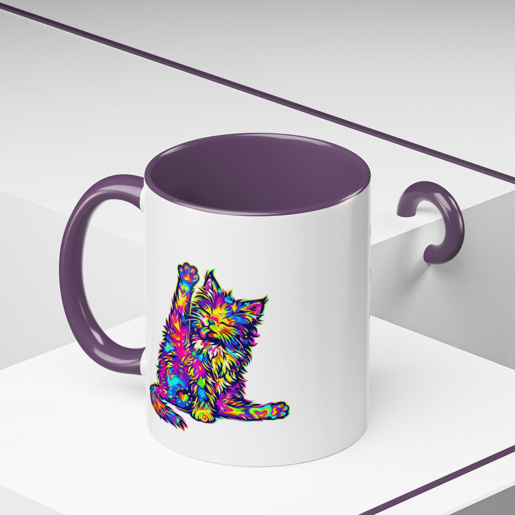 Cat Lover Coffee Mug — "Well lick my whiskers and call me Kitty" Accent Mug