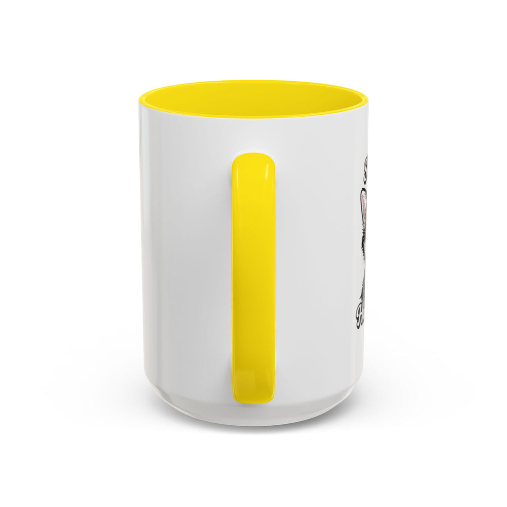 Cat Lover Accent Coffee Mug — Cute Staring Cat Design (11/15 oz)