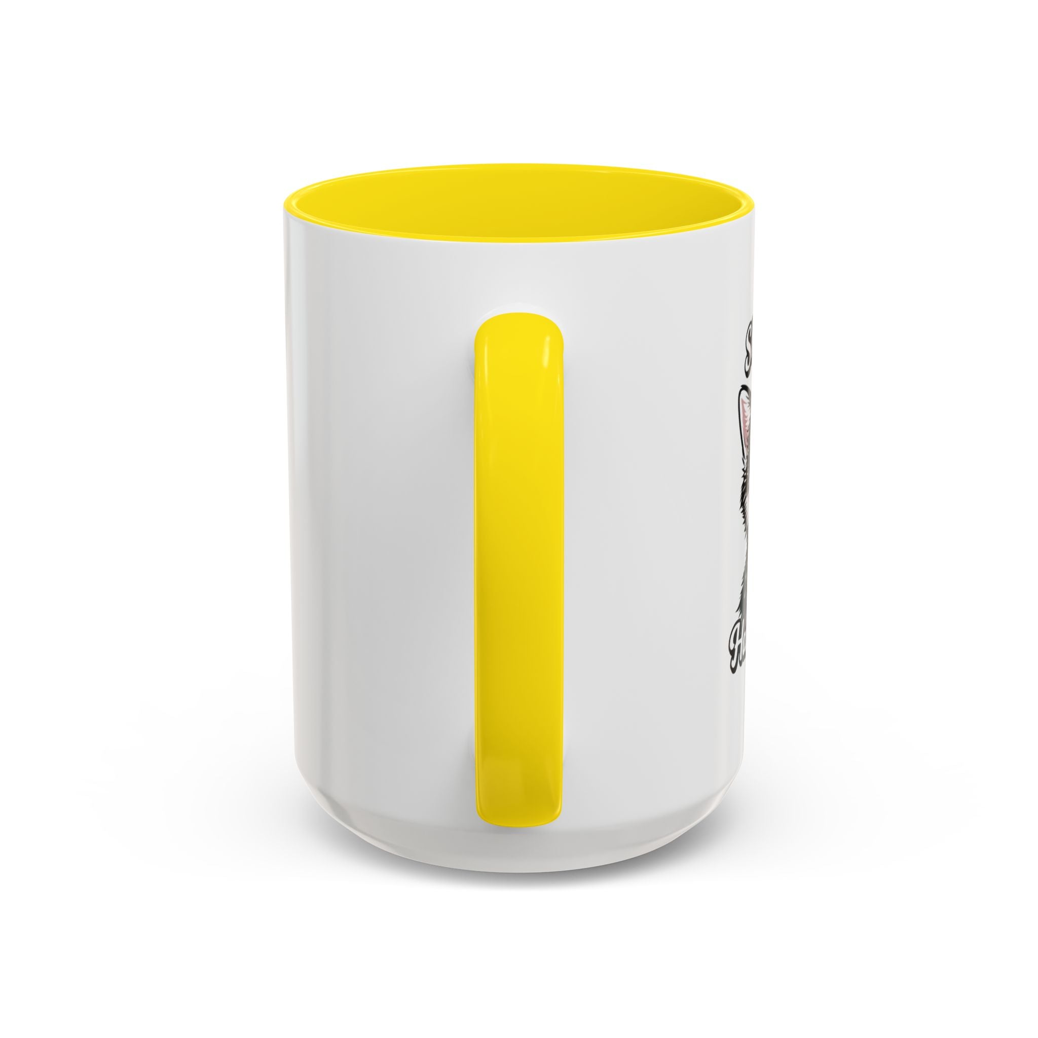 Cat Lover Accent Coffee Mug — Cute Staring Cat Design (11/15 oz)
