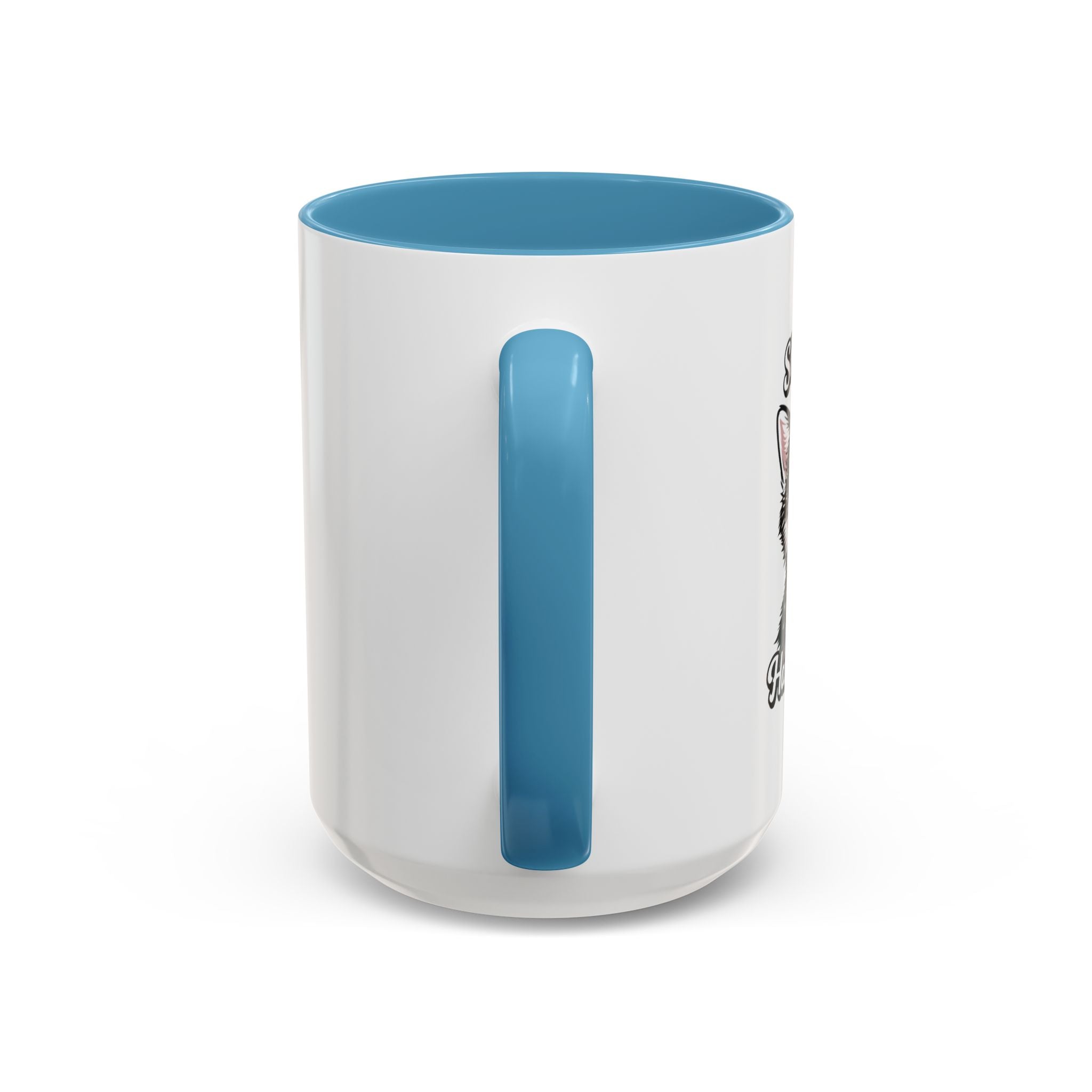 Cat Lover Accent Coffee Mug — Cute Staring Cat Design (11/15 oz)