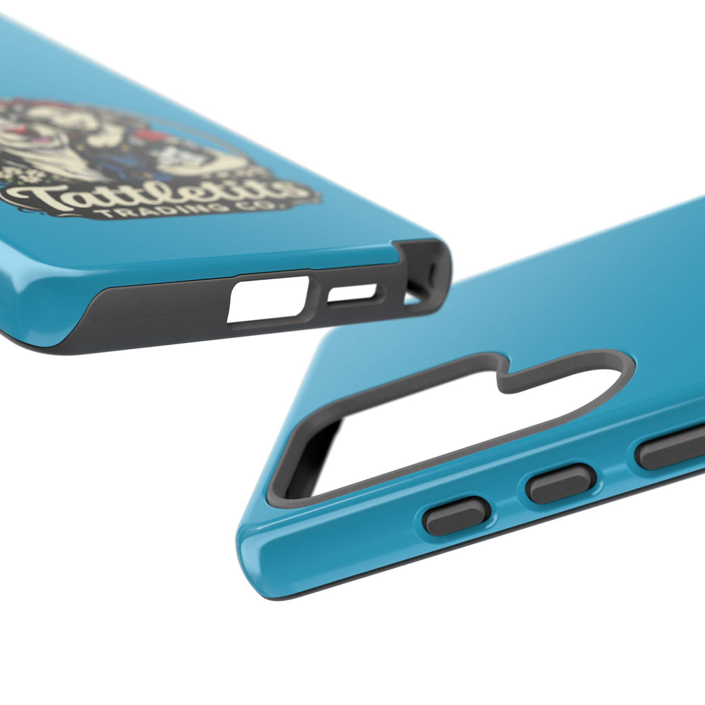 Phone Case — Retro 'Tuffellets' Logo Pattern on Teal