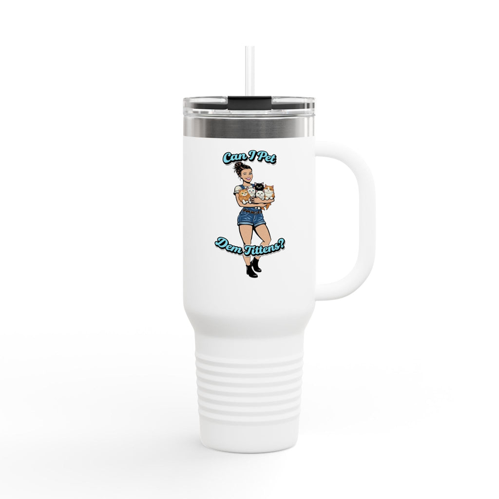40oz Insulated Travel Mug — Retro Pinup 'Guns & Pies' Design