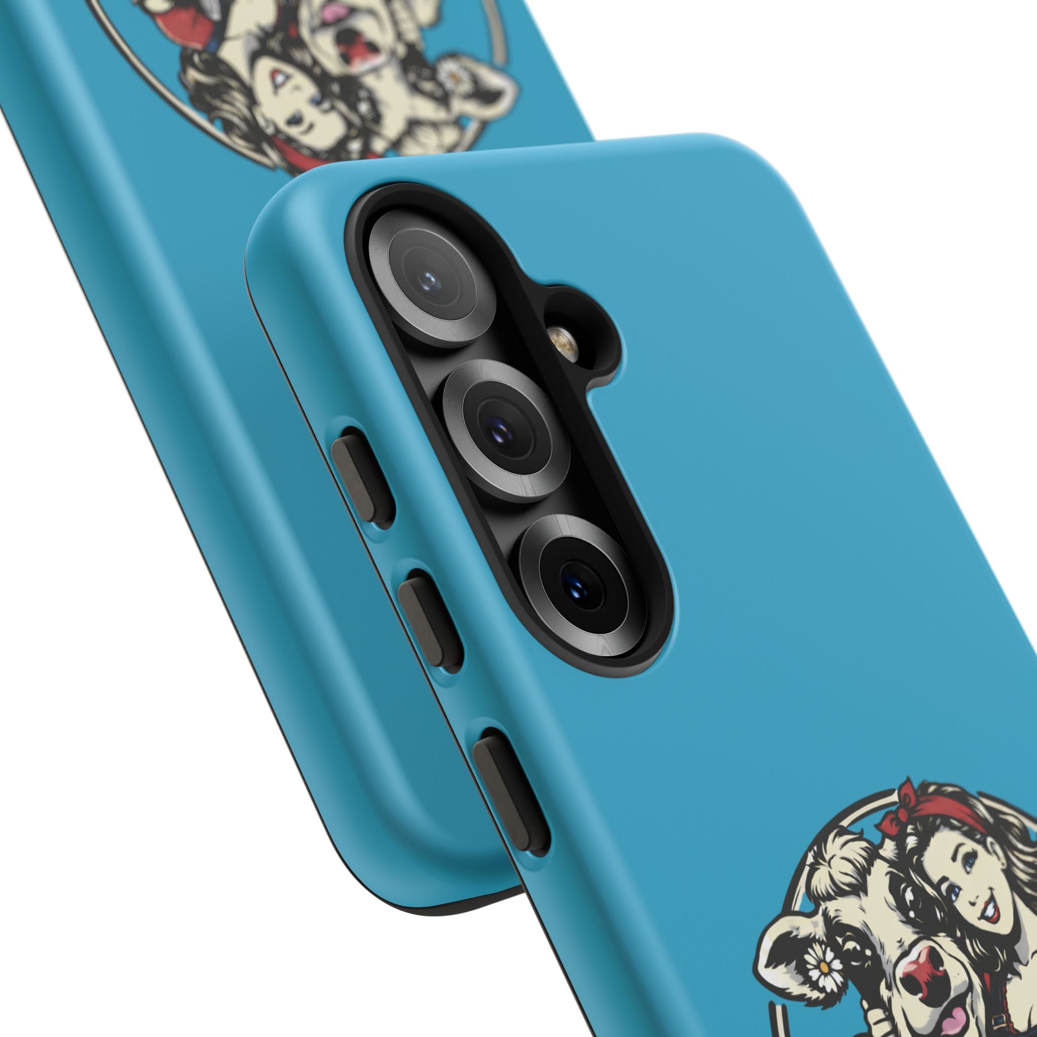 Phone Case — Retro 'Tuffellets' Logo Pattern on Teal