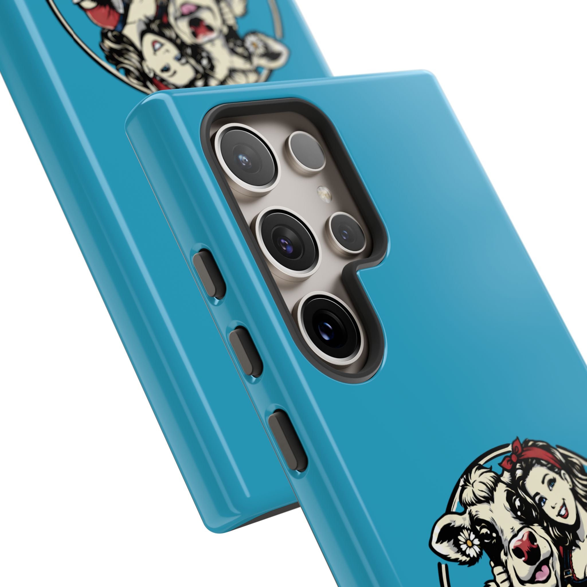 Phone Case — Retro 'Tuffellets' Logo Pattern on Teal