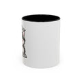 Cat Lover Accent Coffee Mug — Cute Staring Cat Design (11/15 oz)