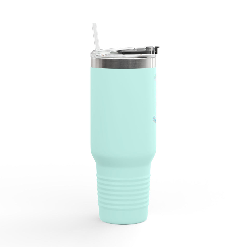 40oz Insulated Travel Mug — Retro Pinup 'Guns & Pies' Design