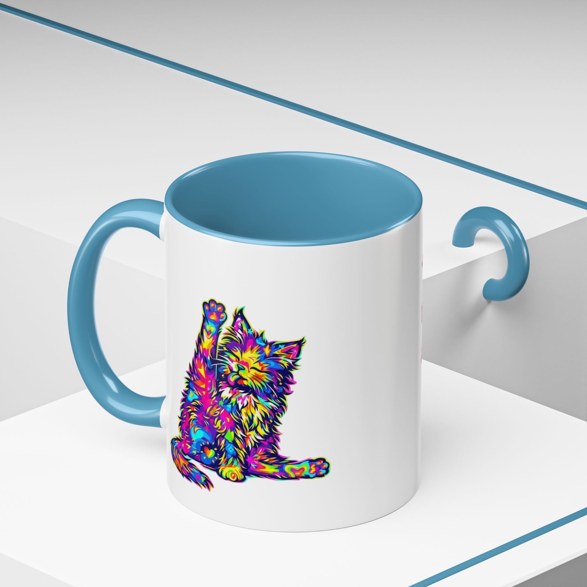 Cat Lover Coffee Mug — "Well lick my whiskers and call me Kitty" Accent Mug