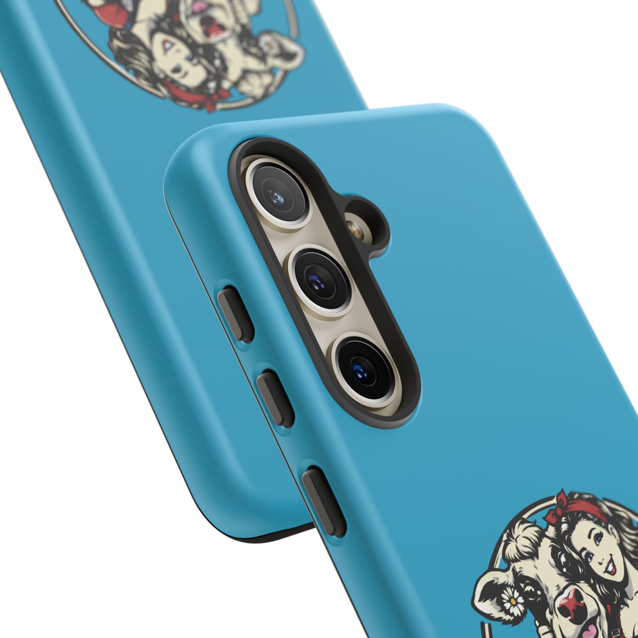 Phone Case — Retro 'Tuffellets' Logo Pattern on Teal