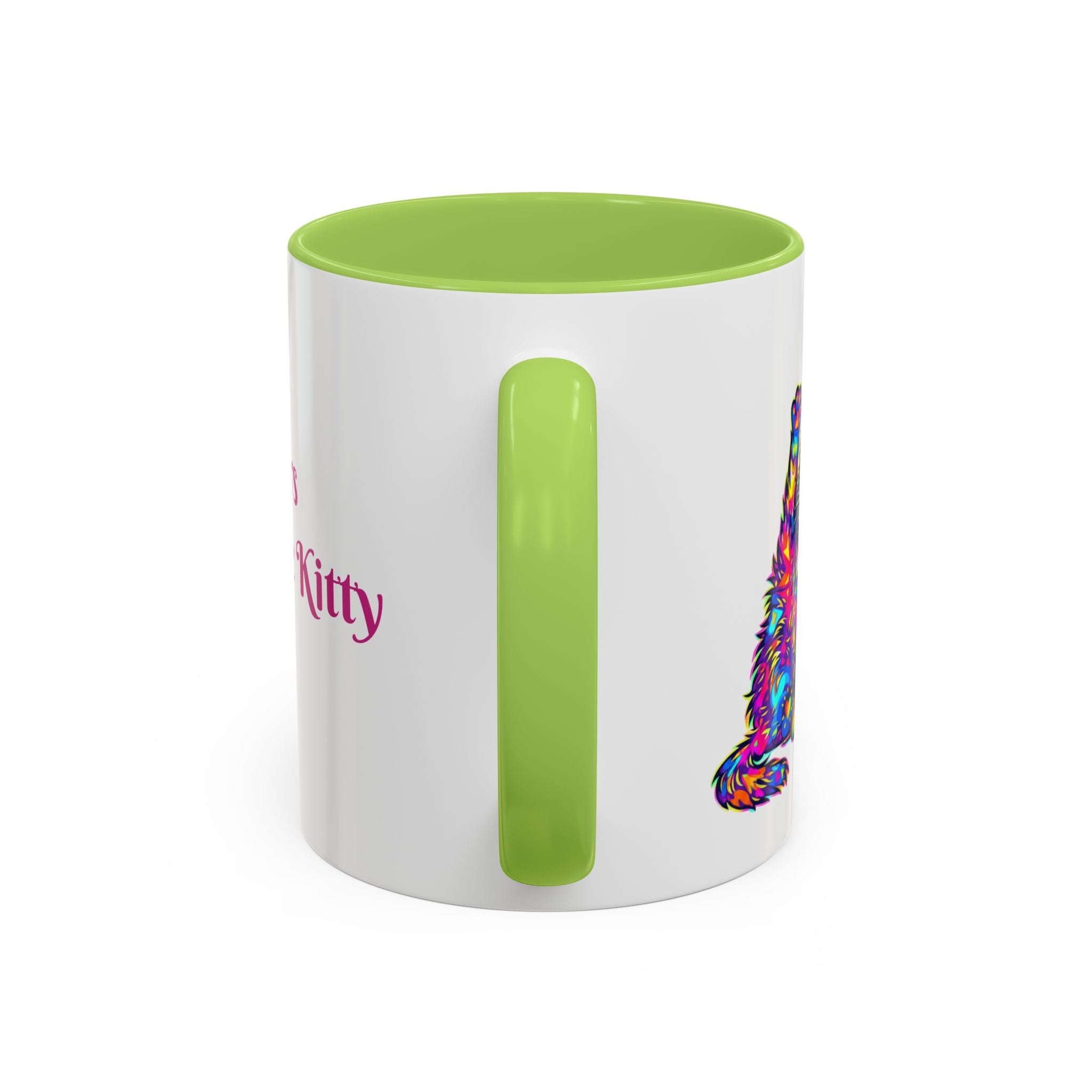 Cat Lover Coffee Mug — "Well lick my whiskers and call me Kitty" Accent Mug