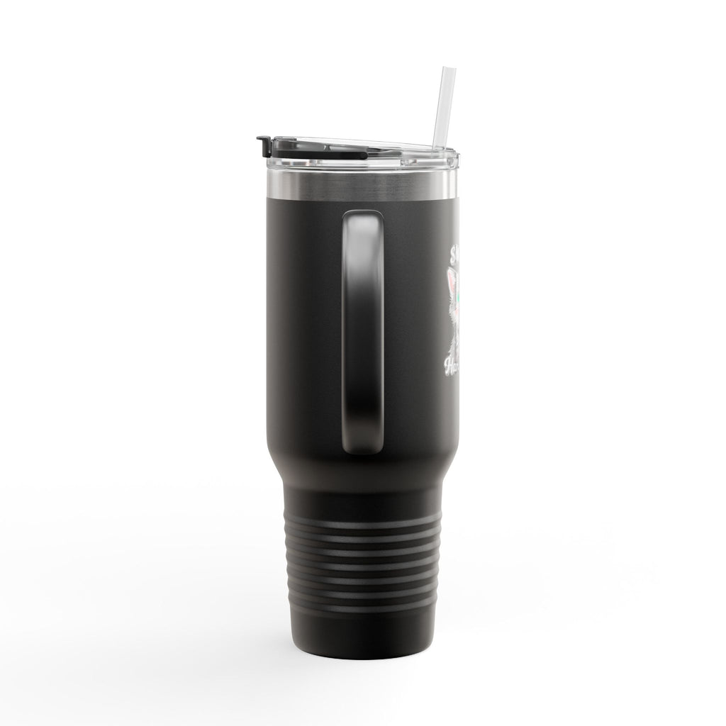 40oz Insulated Travel Mug — Mint Tumbler with Straw & Handle
