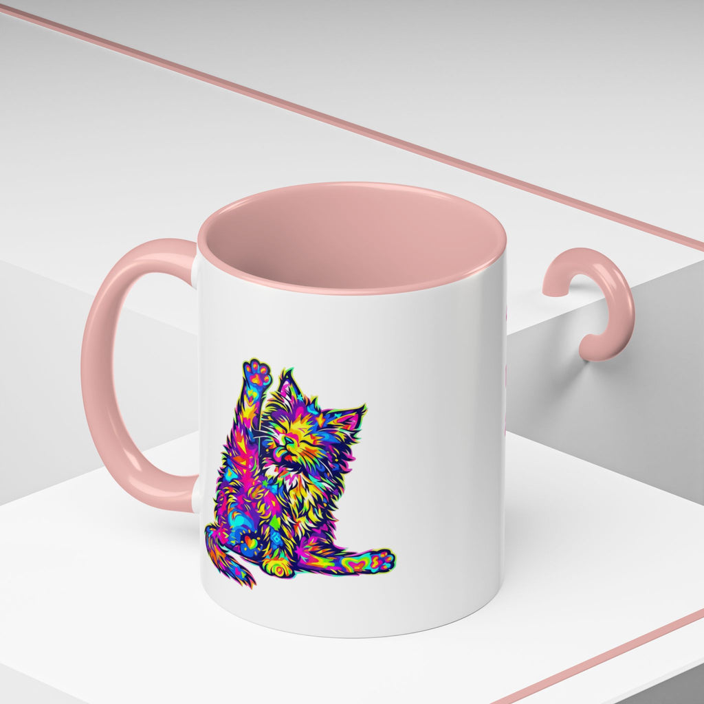 Cat Lover Coffee Mug — "Well lick my whiskers and call me Kitty" Accent Mug