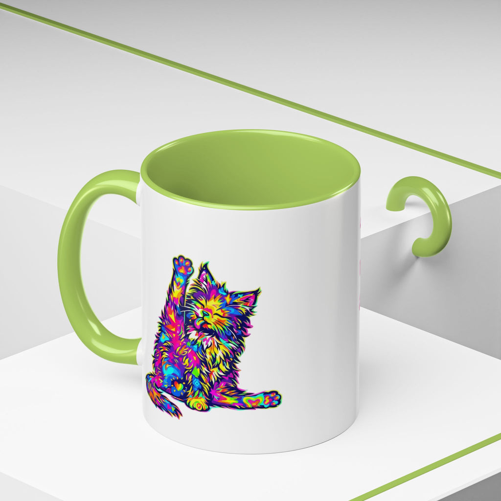 Cat Lover Coffee Mug — "Well lick my whiskers and call me Kitty" Accent Mug