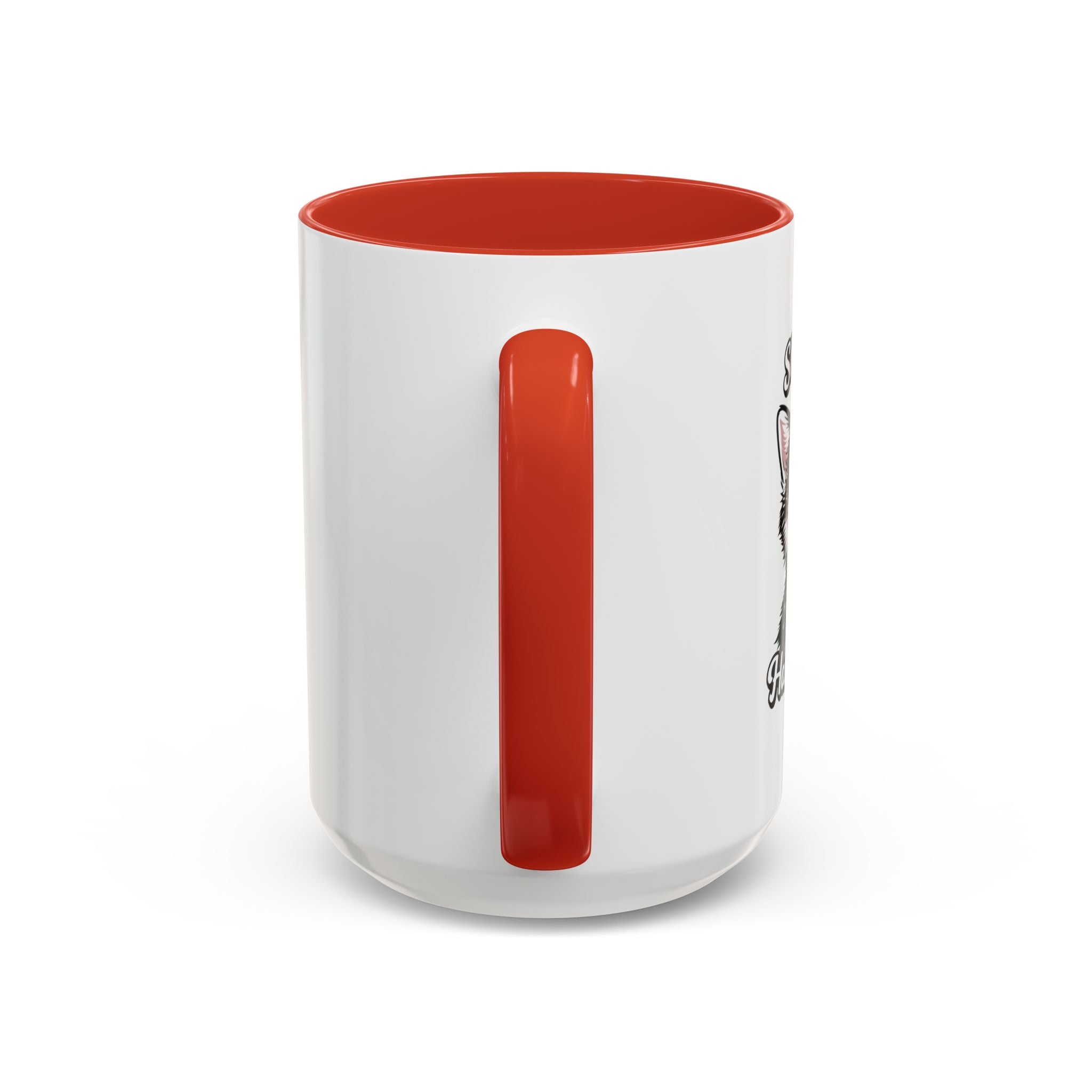 Cat Lover Accent Coffee Mug — Cute Staring Cat Design (11/15 oz)