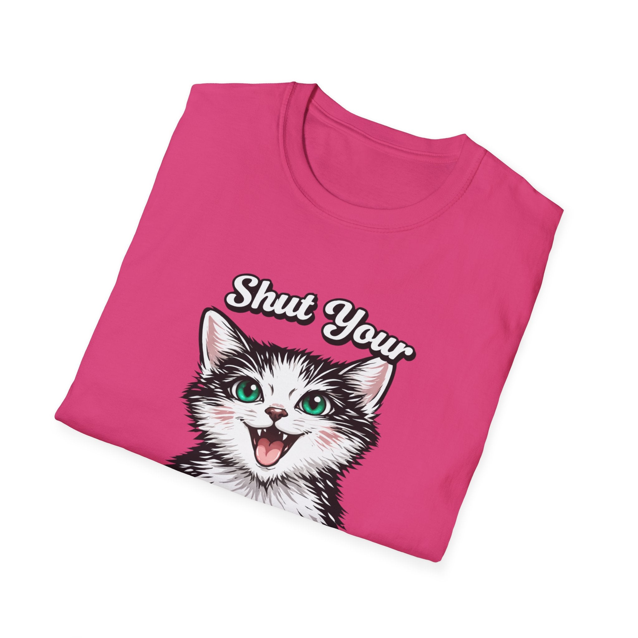 T-Shirt — "Shut Your Harlow Mouth" Funny Cat Graphic Tee