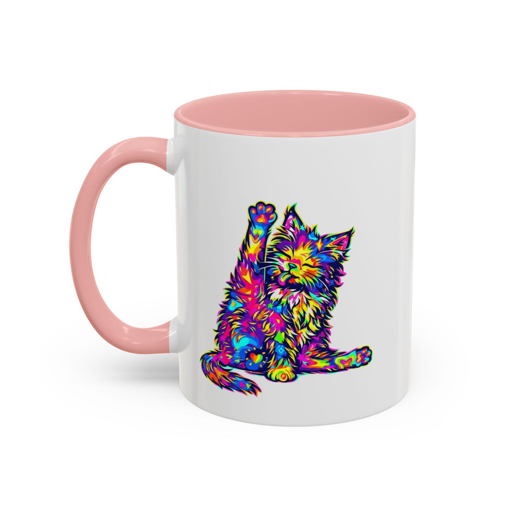 Cat Lover Coffee Mug — "Well lick my whiskers and call me Kitty" Accent Mug