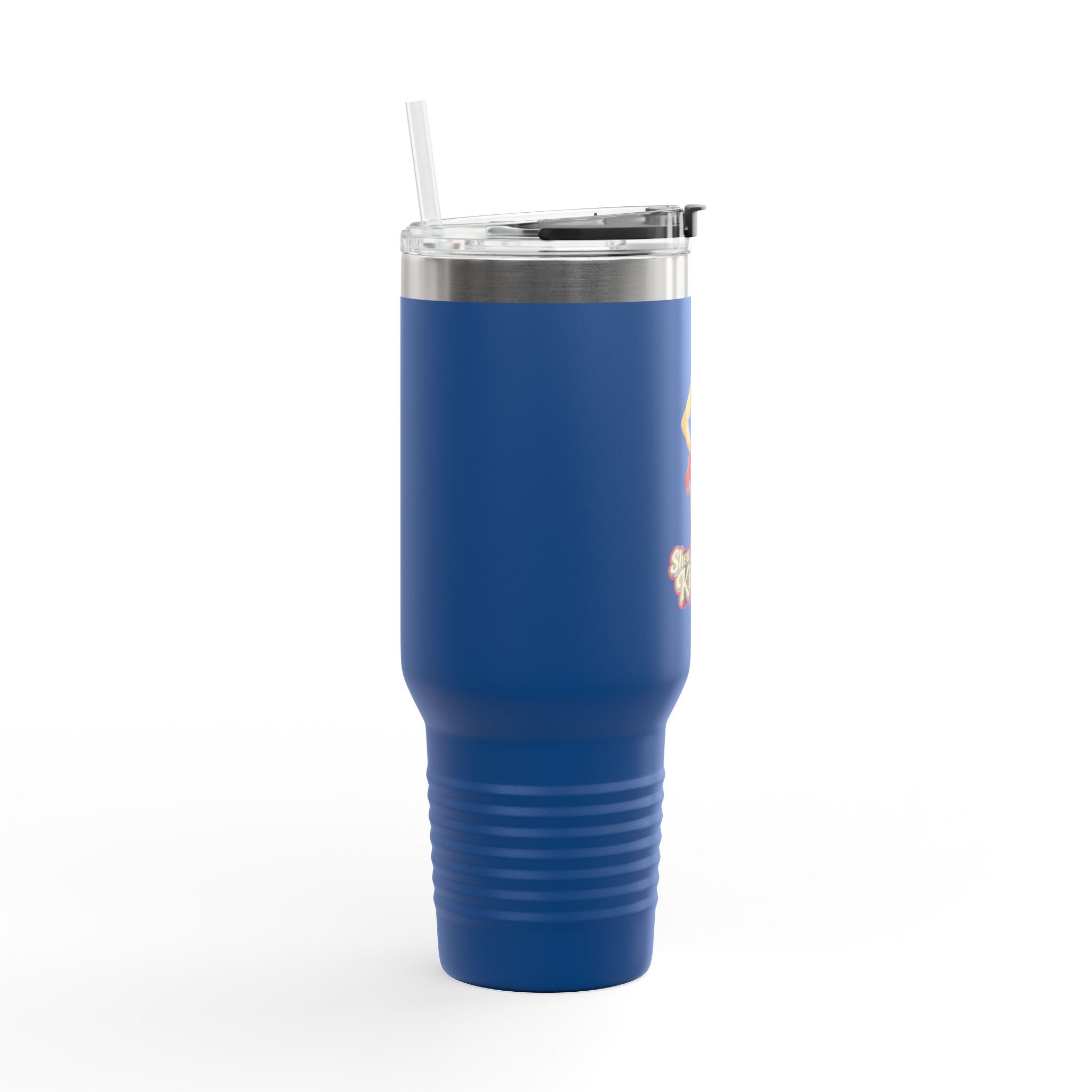 40oz Insulated Travel Mug — "Show Me Dem Kitties" Pin-Up Cat Design