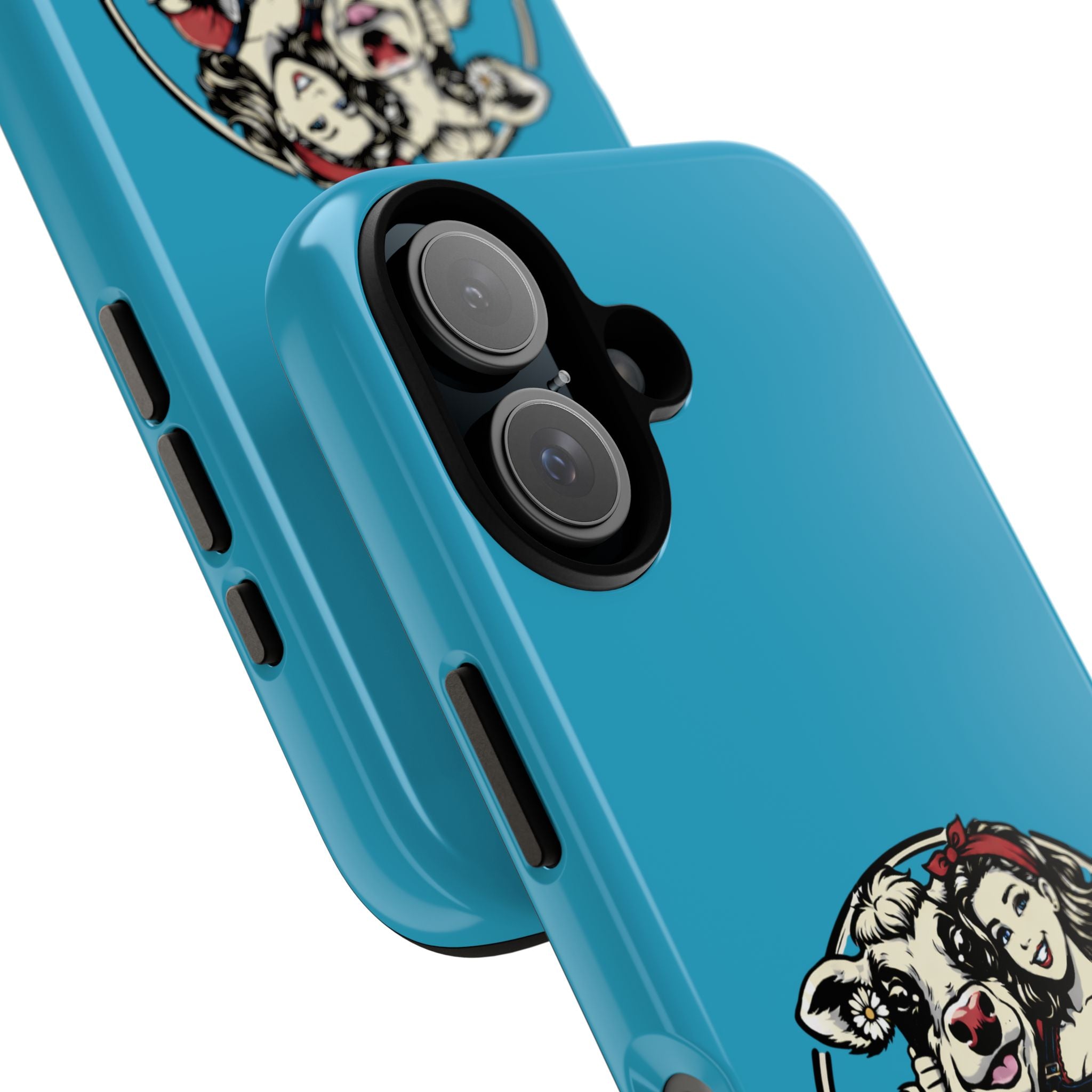 Phone Case — Retro 'Tuffellets' Logo Pattern on Teal
