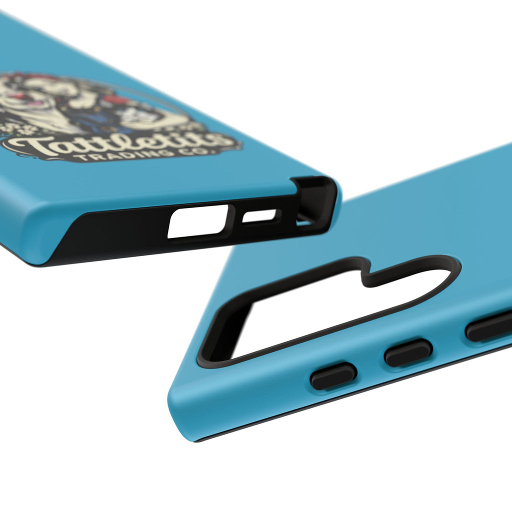Phone Case — Retro 'Tuffellets' Logo Pattern on Teal