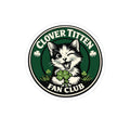 Clover Titten Fan Club Sticker — Winking Cat & Shamrock Kiss-Cut Sticker