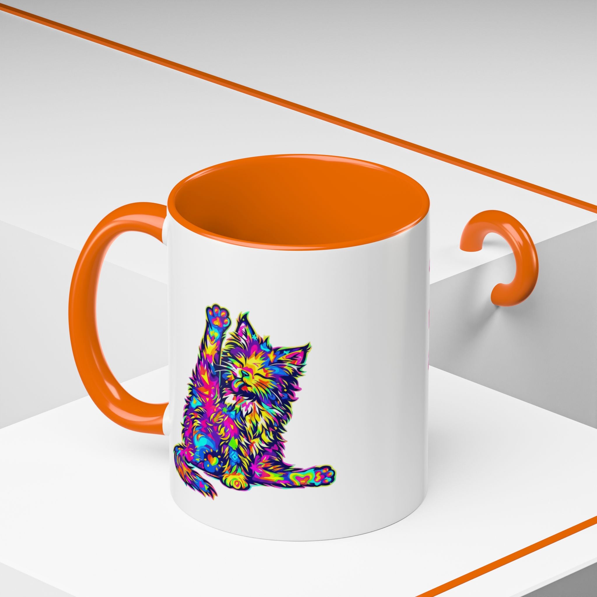 Cat Lover Coffee Mug — "Well lick my whiskers and call me Kitty" Accent Mug