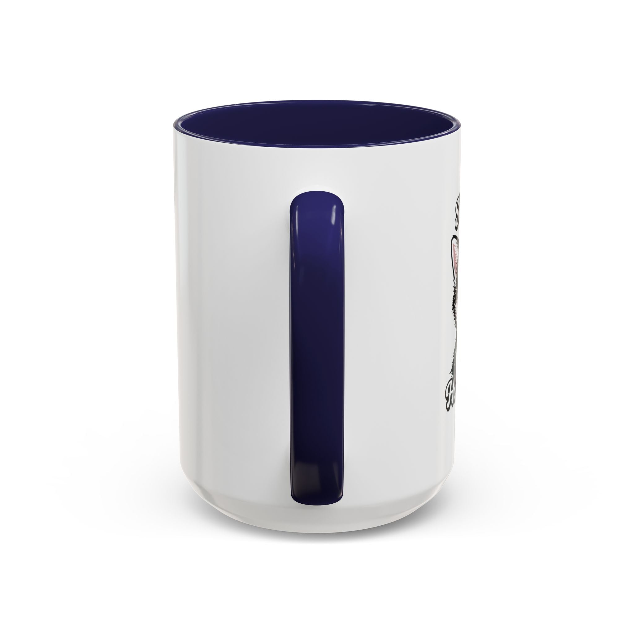 Cat Lover Accent Coffee Mug — Cute Staring Cat Design (11/15 oz)
