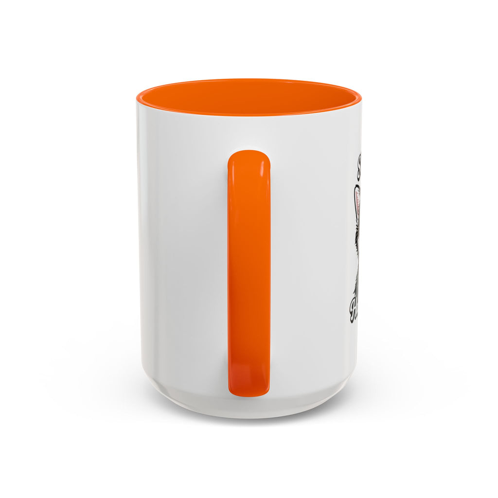 Cat Lover Accent Coffee Mug — Cute Staring Cat Design (11/15 oz)