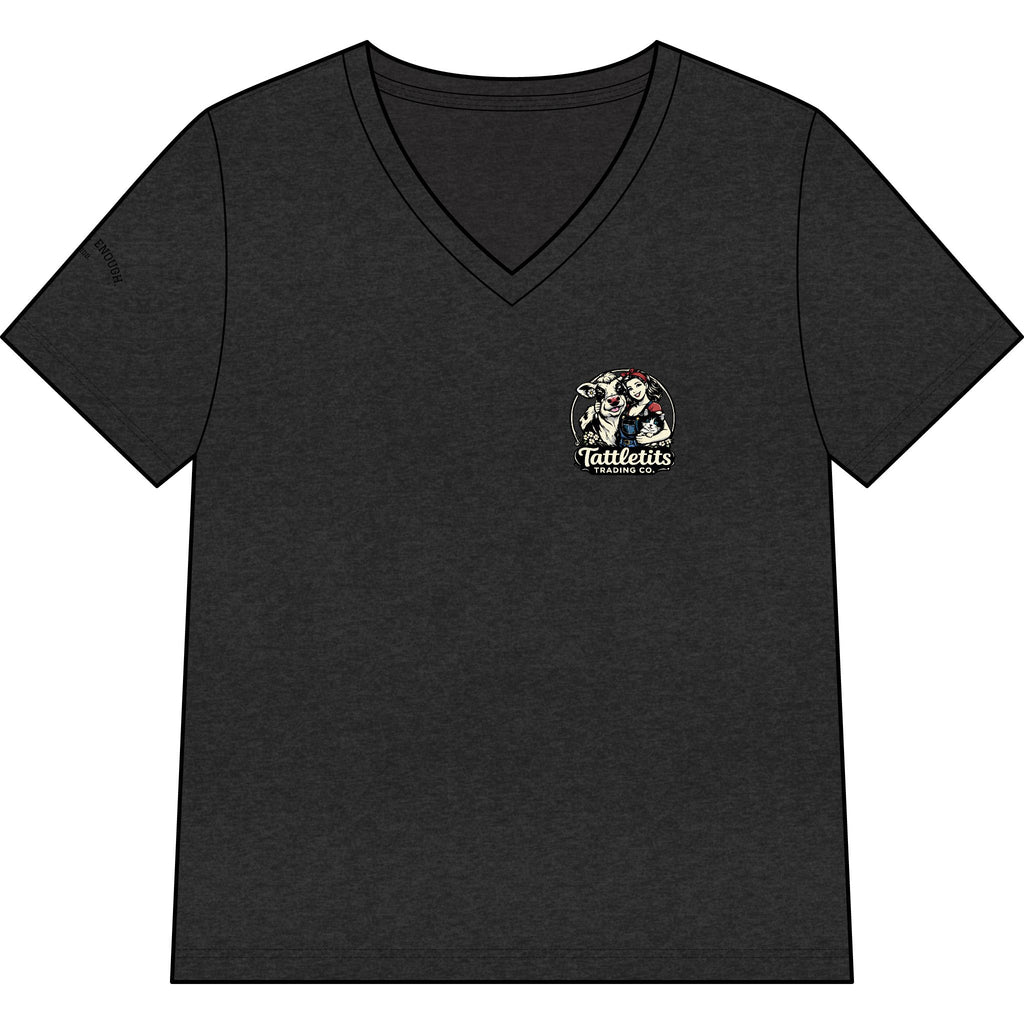 T-Shirt — Tattletits Trading Co. Retro Cowgirl & Cow Graphic Tee