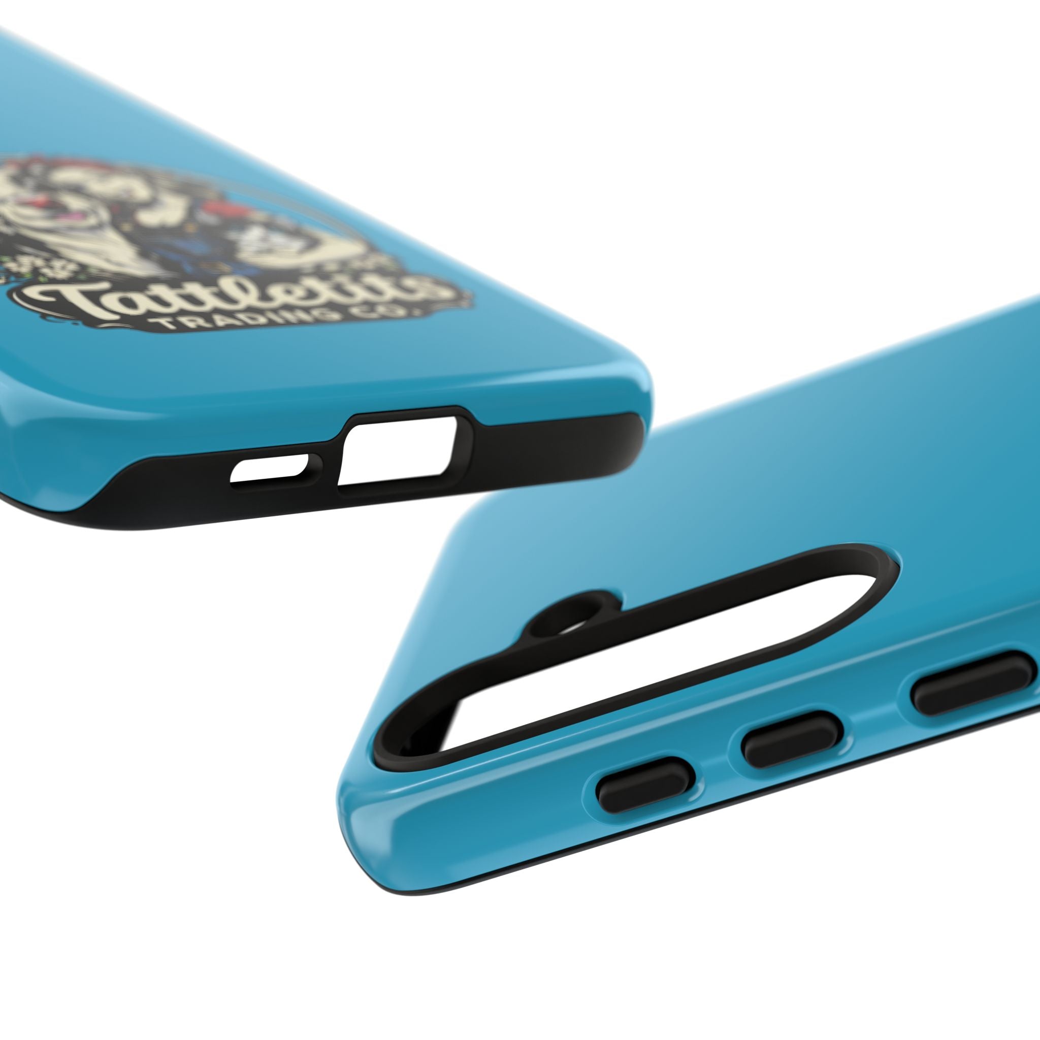 Phone Case — Retro 'Tuffellets' Logo Pattern on Teal