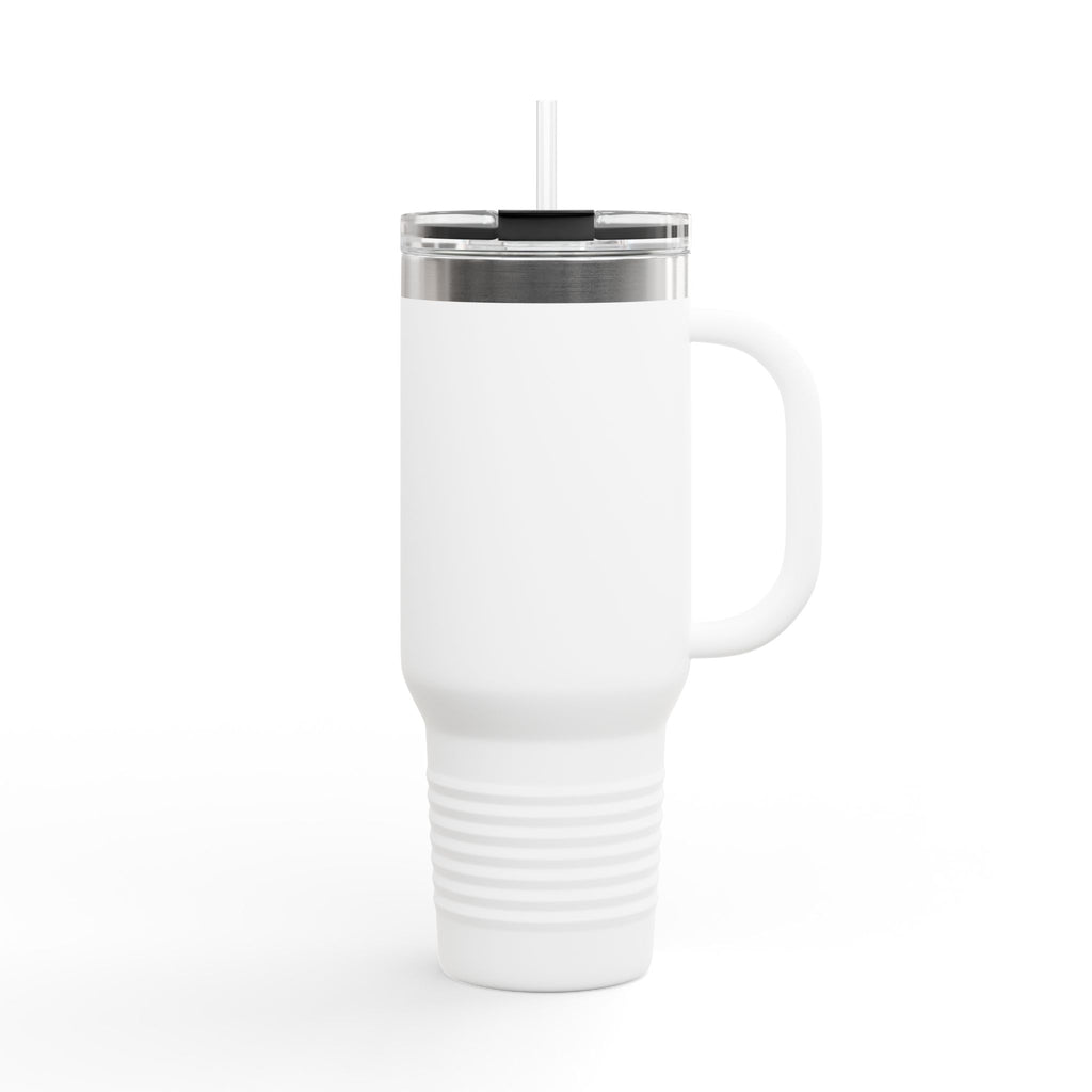 40oz Insulated Travel Mug — Mint Tumbler with Straw & Handle