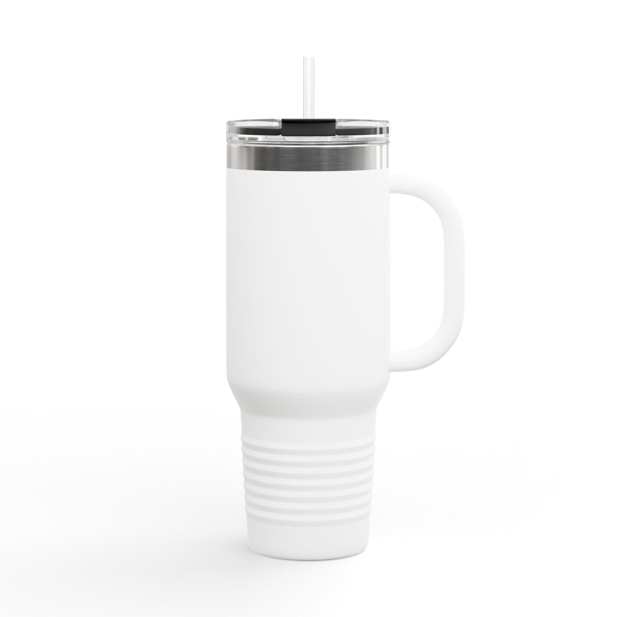 40oz Insulated Travel Mug — Mint Tumbler with Straw & Handle