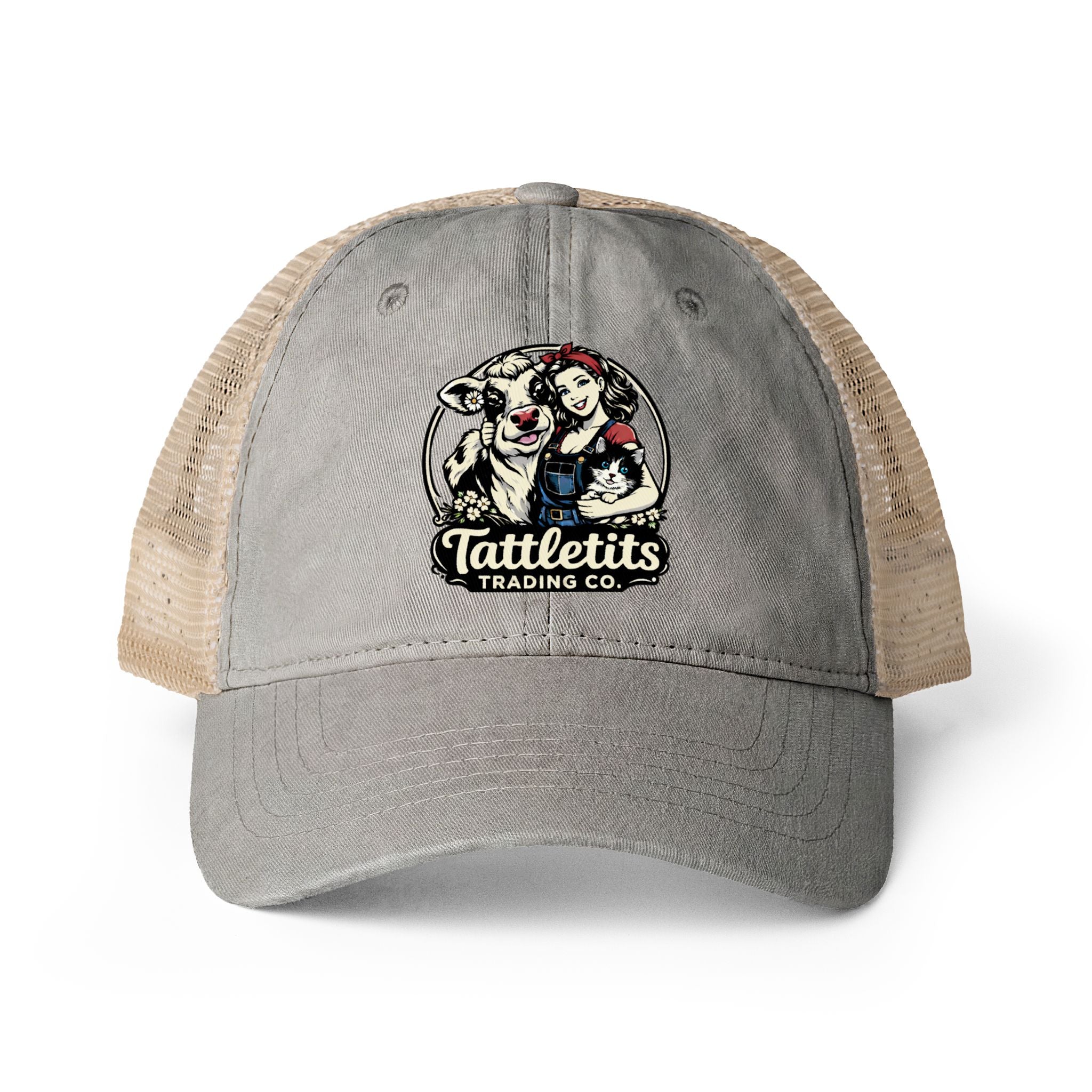 Women's Washed Mesh-Back Cap