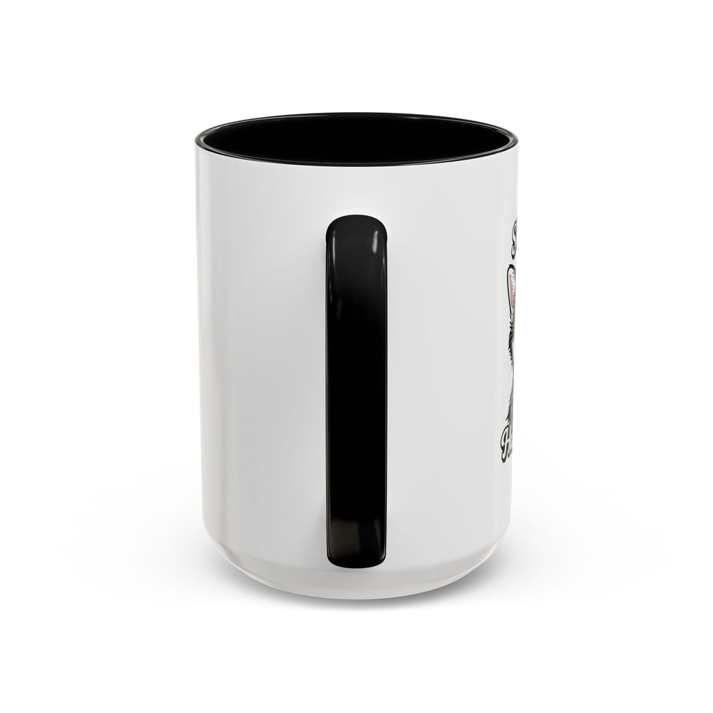 Cat Lover Accent Coffee Mug — Cute Staring Cat Design (11/15 oz)