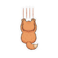 Cute Clinging Kitten Sticker — Waterproof Kiss-Cut Laptop Decal