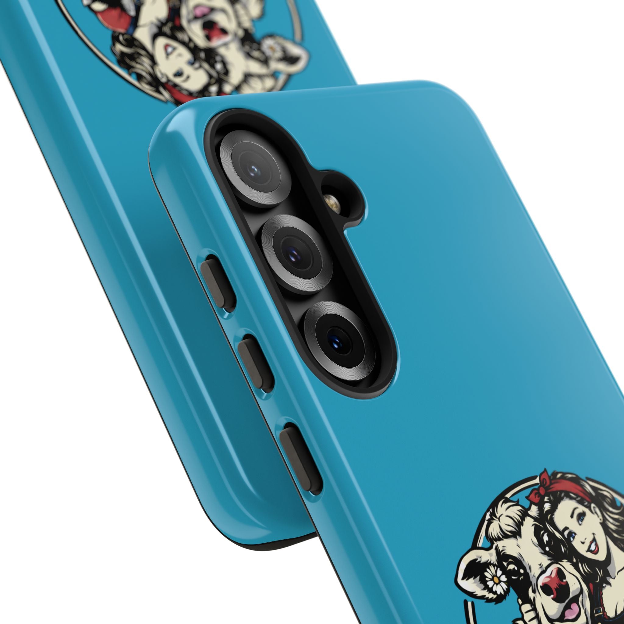 Phone Case — Retro 'Tuffellets' Logo Pattern on Teal