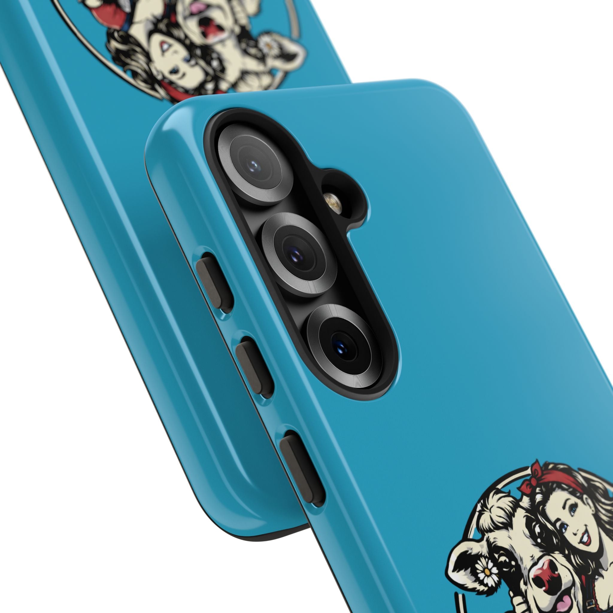 Phone Case — Retro 'Tuffellets' Logo Pattern on Teal