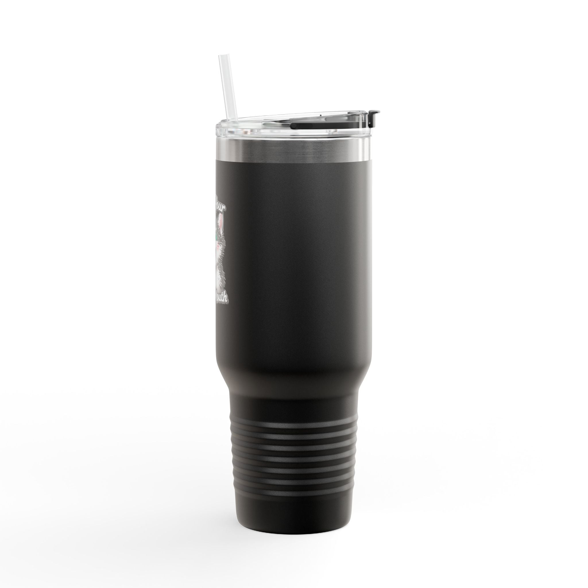40oz Insulated Travel Mug — Mint Tumbler with Straw & Handle