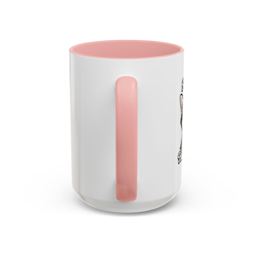 Cat Lover Accent Coffee Mug — Cute Staring Cat Design (11/15 oz)